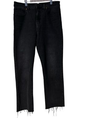 Madewell '90s Straight Crop Jeans in Faded Black - Size 30